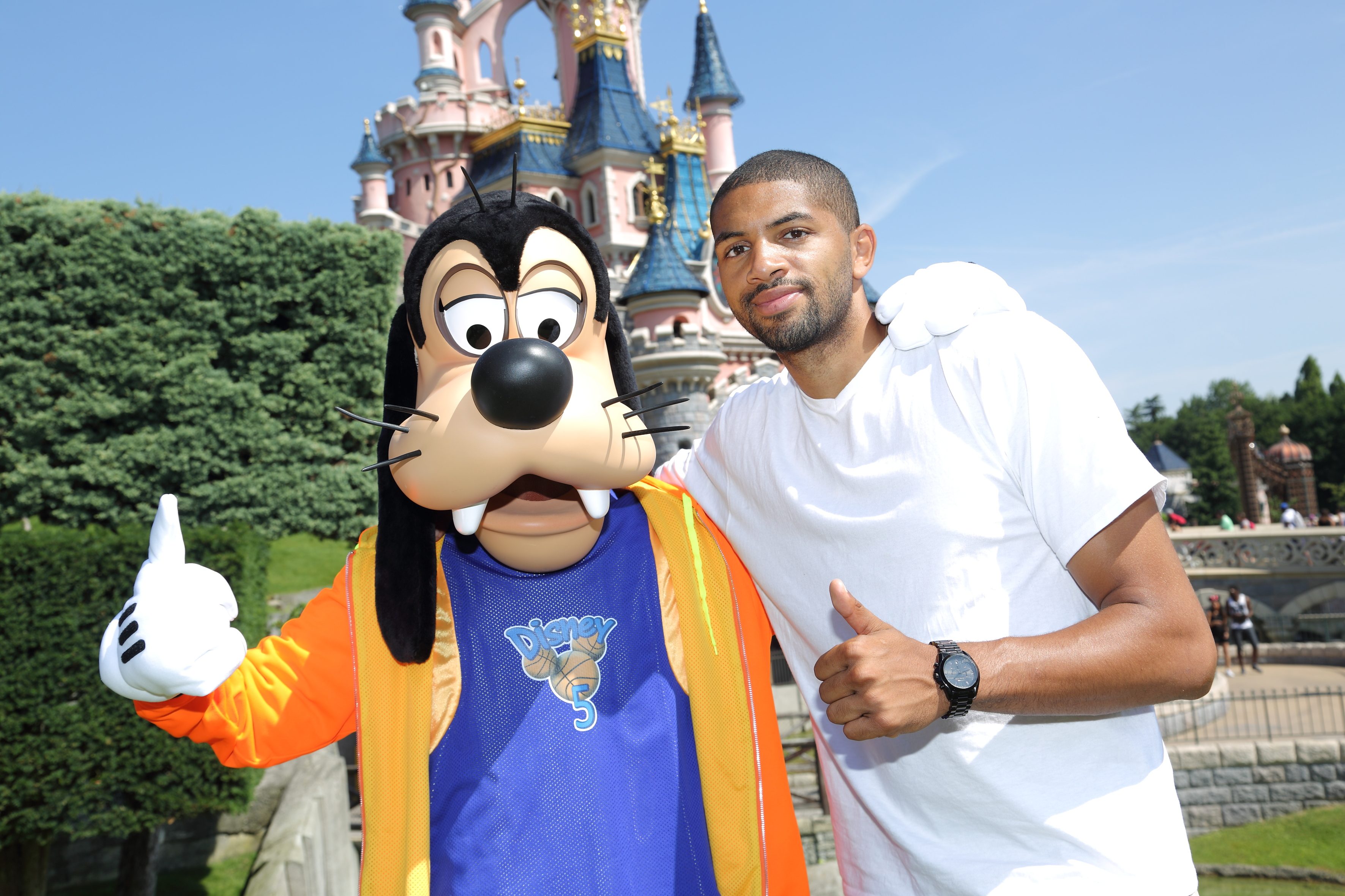 NBA Star Nicolas Batum Visits Disneyland Paris